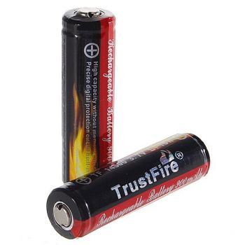 Аккумулятор литиевый Li-Ion 14500 TrustFire 3.7V (900mAh), защищенный