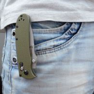 Нож складной Ganzo G704-G (длина: 20cm, лезвие: 8.6cm), хаки