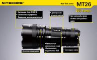 Фонарь Nitecore MT26 (Cree XM-L2 T6, 960 люмен, 6 режимов, 1x18650)