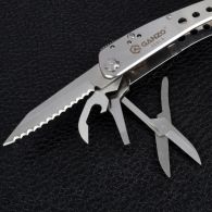 Многофункциональный инструмент, мультитул Ganzo G201, хром