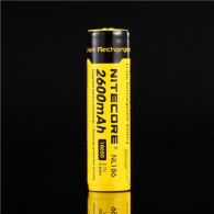 Аккумулятор литиевый Li-Ion 18650 Nitecore NL186 3.7V (2600mAh), защищенный
