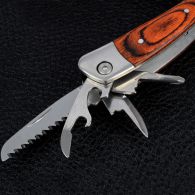 Многофункциональный инструмент, мультитул Ganzo G102-B, дерево