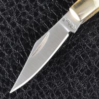 Складной нож TEKUT с двумя лезвиями, рукоятка кость (полная длина 13.6см, длина лезвия 7см)