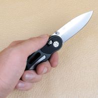 Нож складной Ganzo G718-B (длина: 17.5cm, лезвие: 7.2cm), черный