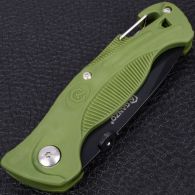 Нож складной Ganzo G611-G + свисток (длина: 19cm, лезвие: 7.5cm), хаки