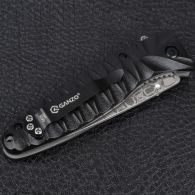 Нож складной Ganzo G620-B2 (длина: 20.5cm, лезвие: 8.8cm) с травлением, черный