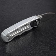 Нож складной Ganzo G718-W (длина: 17.5cm, лезвие: 7.2cm), металлик