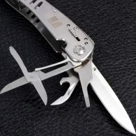 Многофункциональный инструмент, мультитул Ganzo G301, хром