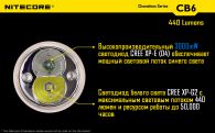 Фонарь Nitecore CB6 (Cree XP-G2 + BLUE Cree XP-E, 440 + 35 люмен, 12 режимов, 1x18650)