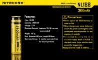 Аккумулятор литиевый Li-Ion 18650 Nitecore NL188 3.7V (3200mAh), защищенный