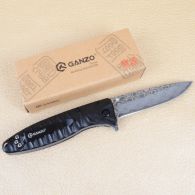 Нож складной Ganzo G620-B2 (длина: 20.5cm, лезвие: 8.8cm) с травлением, черный