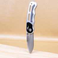 Нож складной Ganzo G718-W (длина: 17.5cm, лезвие: 7.2cm), металлик