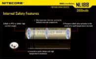 Аккумулятор литиевый Li-Ion 18650 Nitecore NL188 3.7V (3200mAh), защищенный