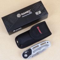 Нож складной Ganzo G718-W (длина: 17.5cm, лезвие: 7.2cm), металлик