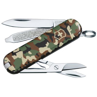 Нож складной, мультитул Victorinox Classic SD (58мм, 7 функций), камуфляжный 0.6223.94 ― fonarik.in.ua