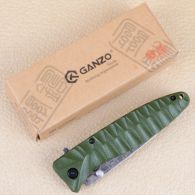Нож складной Ganzo G620-G2 (длина: 20.5cm, лезвие: 8.8cm) с травлением, хаки