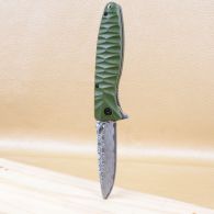 Нож складной Ganzo G620-G2 (длина: 20.5cm, лезвие: 8.8cm) с травлением, хаки