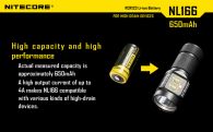 Аккумулятор литиевый Li-Ion CR123A Nitecore NL166 3.7V (650mAh), защищенный