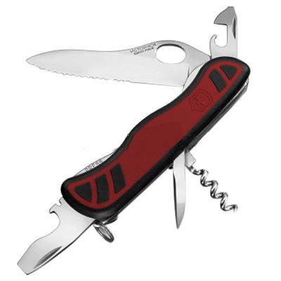 Нож складной, мультитул Victorinox Nomad One Hand (111мм, 11 функций), красный 0.8351.MWC ― fonarik.in.ua
