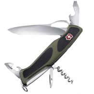 Нож складной, мультитул Victorinox Rangergrip 61 Onehand (130мм,11 функций),зелено-черный 0.9553.MC4