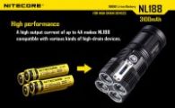 Аккумулятор литиевый Li-Ion 18650 Nitecore NL188 3.7V (3200mAh), защищенный