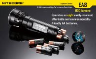 Фонарь Nitecore EA8 (Cree XM-L U2, 900 люмен, 8 режимов, 8xAA)
