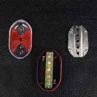 Велофара + задний фонарь для велосипеда KK890 ( 8LED/5LED, 3хAAA), красный