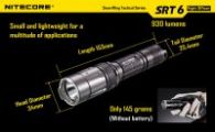 Фонарь Nitecore SRT6 Night Officer (Cree XM-L2 T6, 930 люмен, 5 режимов, 1x18650), черный