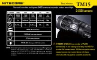 Фонарь Nitecore TM15 (3xCree XM-L2, 2650 люмен, 5 режима, 1-4x18650)