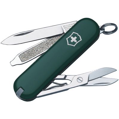Нож складной, мультитул Victorinox Classic SD (58мм, 7 функций), зеленый 0.6223.4 ― fonarik.in.ua