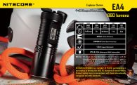 Фонарь Nitecore EA4 PIONEER (Cree XM-L U2, 860 люмен, 7 режимов, 4xAA), теплый белый