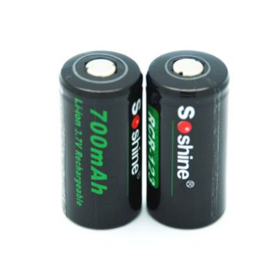 Аккумулятор литиевый Li-Ion CR123A / 16340 Soshine 3.7V (700mAh)