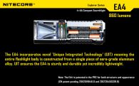 Фонарь Nitecore EA4 PIONEER (Cree XM-L U2, 860 люмен, 7 режимов, 4xAA), теплый белый