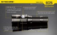 Фонарь Nitecore EC25w COBRA (CREE XM-L2 T6, 860 люмен, 8 режимов, 1x18650), нейтральный белый