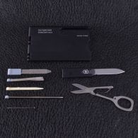 Набор Victorinox Swisscard (82х54х4мм, 10 функций), черный 0.7133