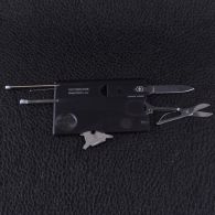 Набор Victorinox Swisscard Lite с фонариком (82х54х4мм, 12 функций), черный 0.7333.T3