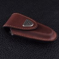 Чехол для ножей Victorinox (84-91мм, 2-4 слоя) на липучке, кожаный, коричневый 4.0533