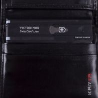 Набор Victorinox Swisscard Lite с фонариком (82х54х4мм, 12 функций), черный 0.7333.T3