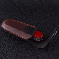 Чехол для ножей Victorinox (84-91мм, 2-4 слоя) на липучке, кожаный, коричневый 4.0533