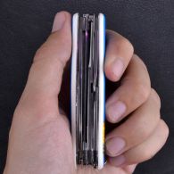 Нож складной, мультитул Victorinox Huntsman Ukraine Герб (91мм, 15 функций), бело-голубой 1.3713.7R6