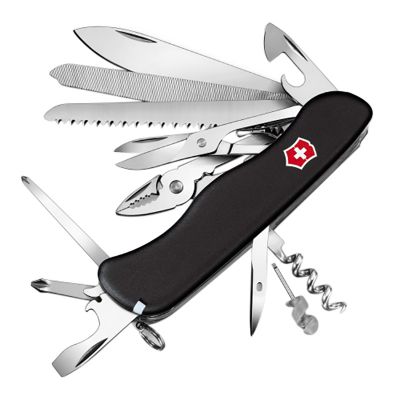 Нож складной, мультитул Victorinox Workchamp (111мм, 21 функций), черный 0.9064.3 ― fonarik.in.ua