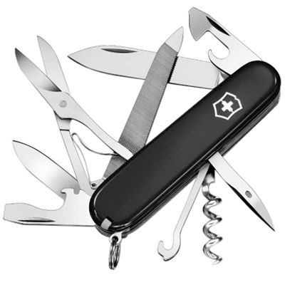 Нож складной, мультитул Victorinox Mountaineer (91мм,18 функций), черный 1.3743.3 ― fonarik.in.ua