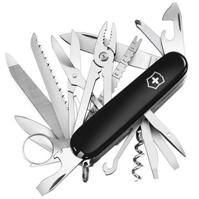 Нож складной, мультитул Victorinox Swisschamp (91мм, 33 функции), черный 1.6795.3 ― fonarik.in.ua