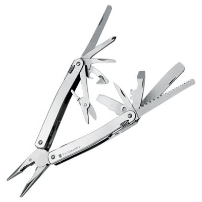 Мультитул Victorinox Swisstool Spirit (105мм,11 элементов), с кожаным чехлом 3.0227.L1 ― fonarik.in.ua