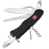 Нож складной, мультитул Victorinox Forester One Hand (111мм, 12 функций), черный 0.8363.MW3