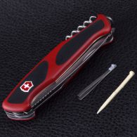 Нож складной, мультитул Victorinox Rangergrip 55 (130мм, 12 функций), красно-черный 0.9563.C