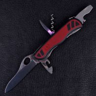 Нож складной, мультитул Victorinox Nomad One Hand (111мм, 11 функций), красный 0.8351.MWC