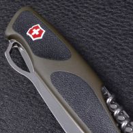 Нож складной, мультитул Victorinox Rangergrip 61 Onehand (130мм,11 функций),зелено-черный 0.9553.MC4