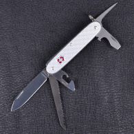 Нож складной, мультитул Victorinox Farmer (93мм, 9 функций), серебряный 0.8241.26