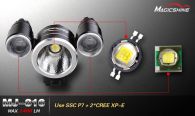 Велофара Magicshine MJ-816E (Cree XM-L2 + 2xCree XP-G2, 1800 люмен, 4 реж, 4.4Ah), комплект